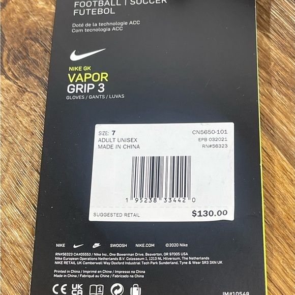 Nike Vapor Grip 3 Goalkeeper Gloves Muliticolor CN5650-101 Size 7 New $130 - Picture 5 of 6